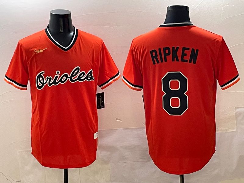 Men Baltimore Orioles #8 Ripken Orange Game Nike 2025 MLB Jersey style 4253